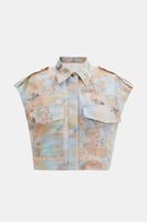 جاكيت مشجر بجيوب قلاب