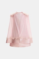 فستان بكاب مزين بالورود