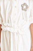 فستان قميص بتفاصيل برّاقة