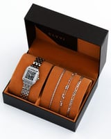 هدايا نسائية الفي اند كو بلون فضي من ساعة واساور