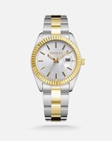 ‎ ساعة نسائية من فنشي بلون ذهبي وفضي