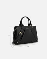 شنطة نسائية الفي اند كو من الجلد بلون أسود