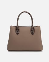 ‎ شنطة نسائية من الجلد بلون بني