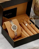 ‎ طقم هدايا نسائي إلڤي بتصميم عصري | SLOS035L01020...