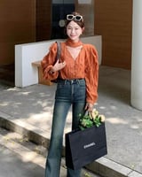 ‎ بنطلون جينز نسائي الفي اند كو بلون أزرق