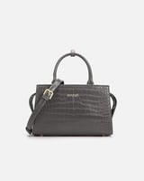 شنطة نسائية إمزوري جلد بلون رمادي