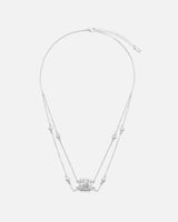 ‎ سلسلة نسائية بتصميم عصري بلون فضي | ZJN130F1103