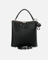 ‎ شنطة نسائية جلد باللون الاسود| MLH092F0211