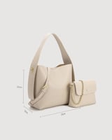 شنطة نسائية الفي اند كو من الجلد بلون بيج