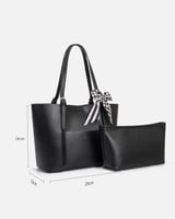 ‎ شنطة آن نسائيه من الجلد باللون الأسود | NLH041F0...