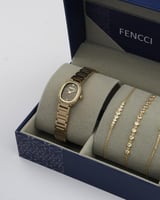 هدية نسائية فينشي ساعة واساور باللون الذهبي