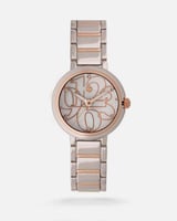 ‎ ساعة نسائية ستيل بلون فضي وروز قولد