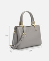 ‎ شنطة نسائية الفي اند كو من الجلد باللون الرمادي