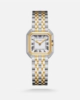 ساعة نسائية الفي اند كو بمينا مربع بلون ذهبي وفضي