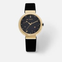 ‎ ساعة زايروس نسائيه من المخمل الأسود | ZAV016L010...