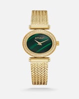 ‎ ساعة نسائية إمزوري بسير شبكي باللون الذهبي