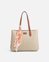 ‎ شنطة من الجلد المنقوش بلون بيج | ZLH796F760701