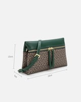 ‎ شنطة نسائية من الجلد باللون الأخضر