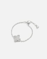 ‎ خاتم نسائي بتصميم عصري بلون فضي | MJR003F1103