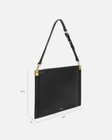 شنطة نسائية من الجلد بلون أسود