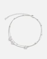 ‎ خلخال نسائي أنيق بلون فضي