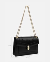 ‎ شنطة زايروس النسائي من الجلد الناعم بلون أسود |...