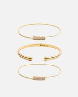 ‎ طقم اساور نسائيه باللون الذهبي | ZJS086L01