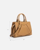 شنطة نسائية الفي اند كو من الجلد بلون بني