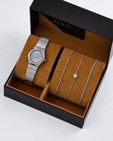 هدية نسائية الفي اند كو ساعة وأساور بتصميم مميز