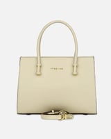 شنطة نسائية جلد فاخر بلون بيج