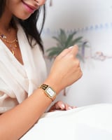 ‎ ساعة نسائية ستيل باللون الذهبي