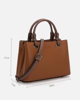 شنطة نسائية الفي اند كو من الجلد بلون بني