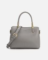 ‎ شنطة نسائية الفي اند كو من الجلد باللون الرمادي