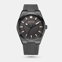 ‎ ساعة اليتير الرجالية من الربل باللون الرمادي بتص...