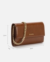 ‎ شنطة نسائية من الفي بلون بني