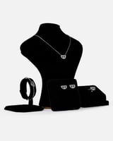 ‎ طقم أطفال أنيق باللون الفضي