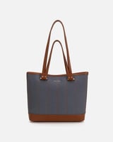 شنطة نسائية الفي اند كو باللون البني والأزرق