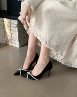 ‎ حذاء نسائي بكعب عالي باللون الأسود