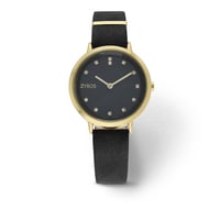 ‎ ساعة زايروس النسائية بسوار من الجلد باللون الأسو...