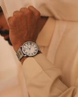 ساعة رجالية الفي اند كو باللون الفضي