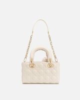 شنطة نسائية الفي اند كو بجلد بارز بلون بيج