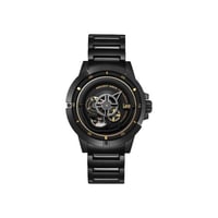 ساعة رجالية بسير ستيل باللون الأسود