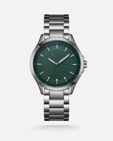 ‎ ساعة رجالية إلڤي ستيل باللون الرمادي | LAS036M04...