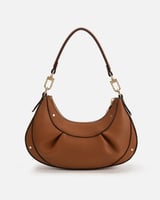 شنطة نسائية الفي اند كو من الجلد بلون بني