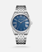 ساعة رجالية ستيل بلون فضي الفي اند كو