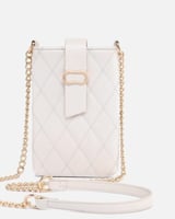 ‎ شنطة نسائية طولية باللون الأبيض