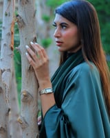 ‎ ساعة نسائية آن ستيل باللون الذهبي و الفضي