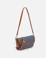 شنطة نسائية الفي اند كو باللون الأزرق والبني