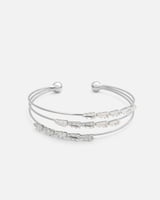 ‎ اسوارة نسائية بتصميم متفرد بلون فضي