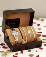 طقم هدايا نسائي الفي اند كو من ساعة واساور